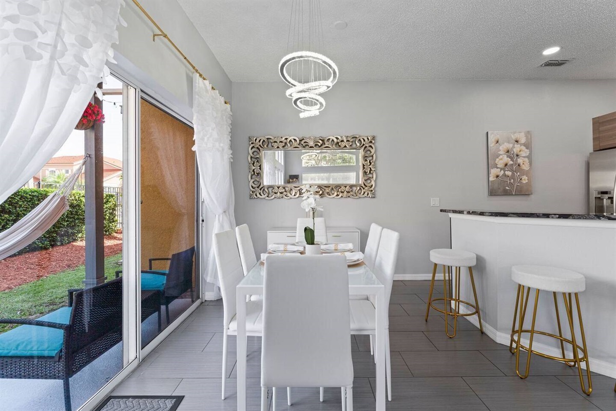 Lovely dining area
