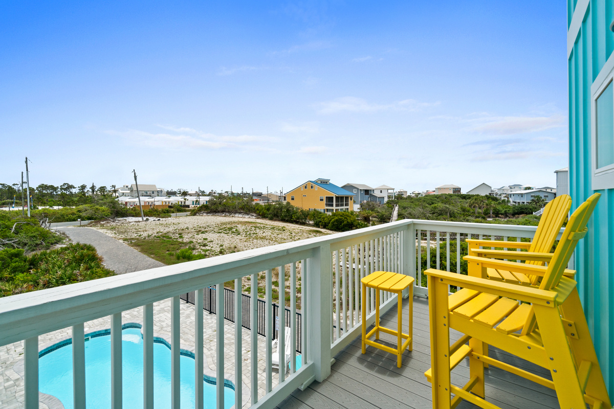 First Level Deck Overlooking Pool