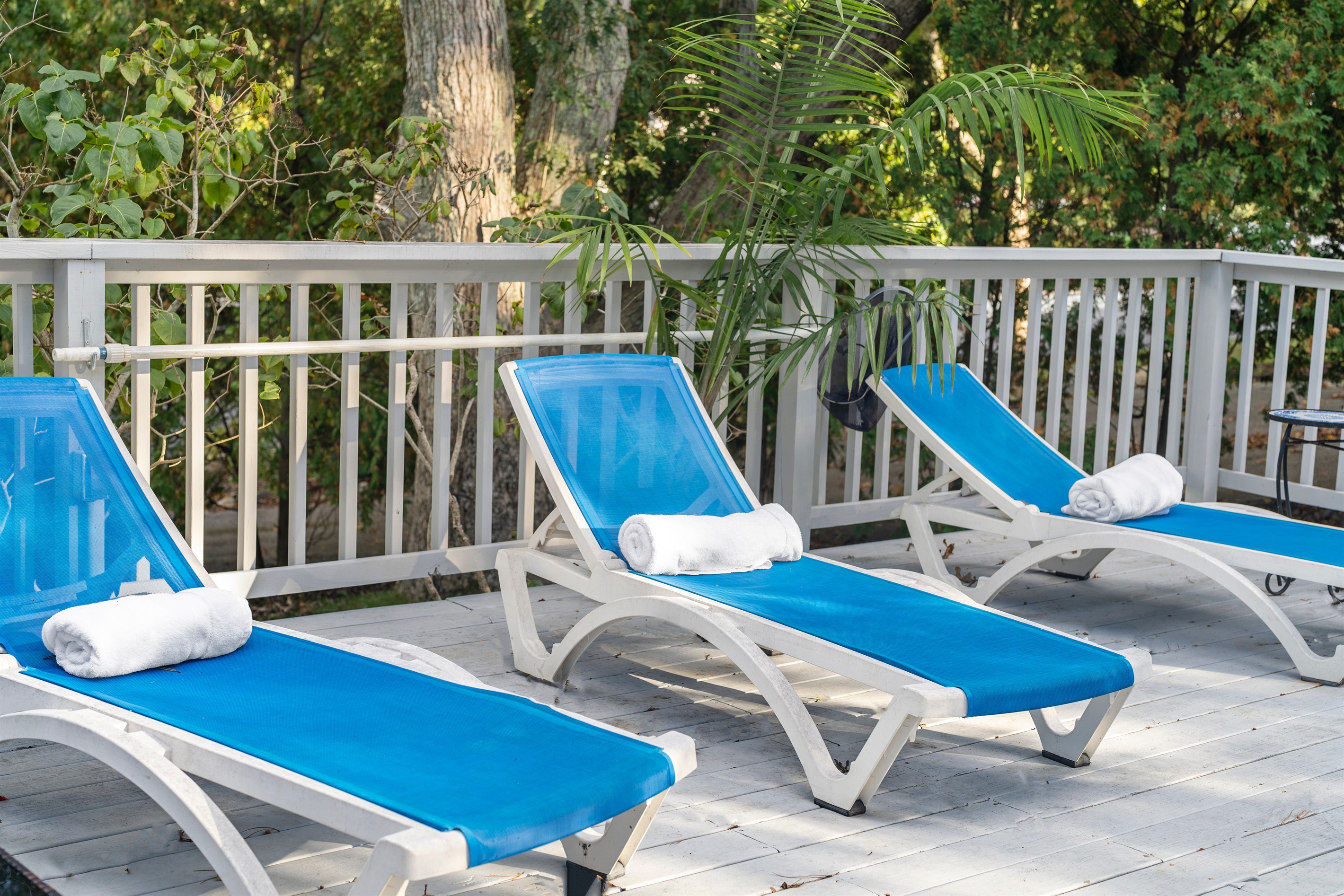 We provide fresh towels for your comfort and convenience during your stay!