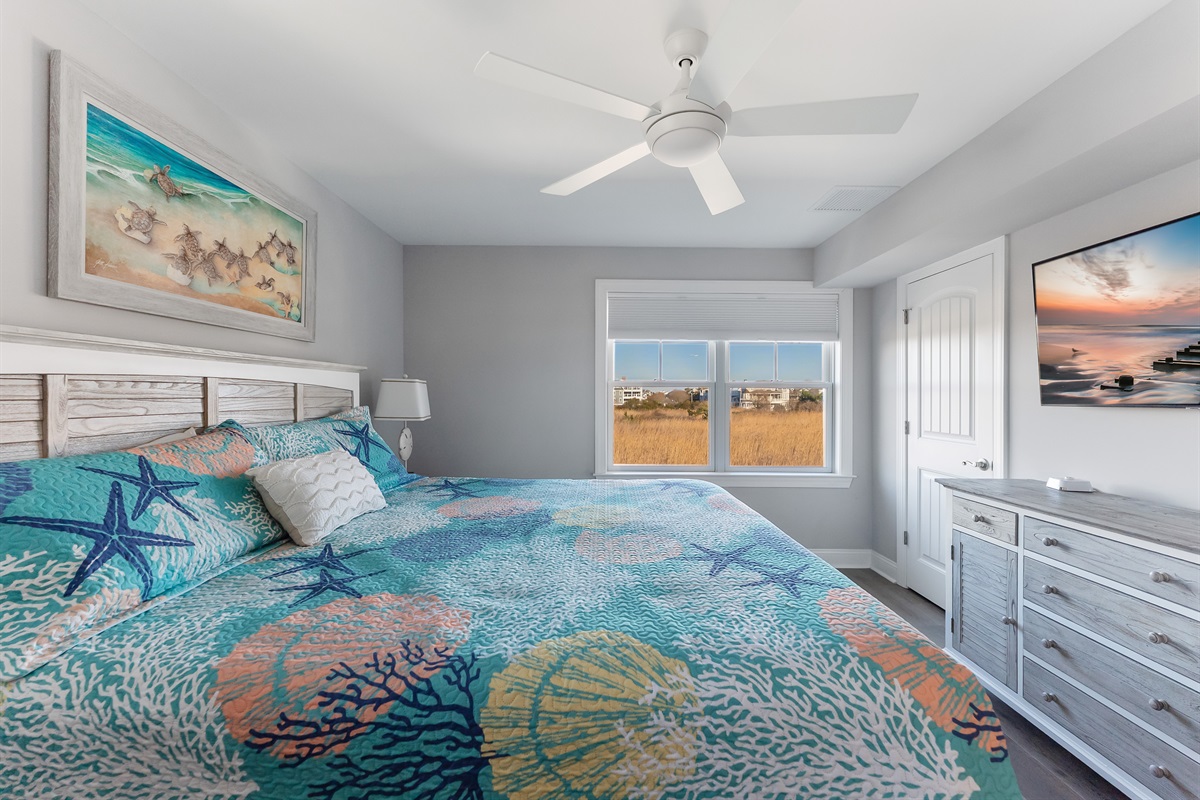 Bedroom with Large TV