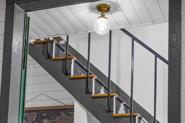 Original 1890s staircase to the second floor-steeper than the typical modern staircase