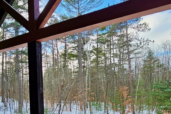 View from covered deck