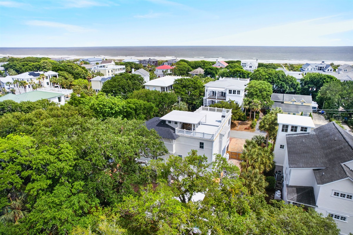 Aerial View | Sun Kissed by the Sea | 3007 Cameron Blvd | Isle of Palms, SC | IOP Escapes