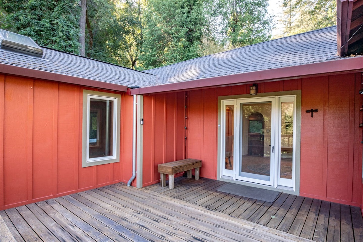 Enter through our inviting front door - where comfort and relaxation await.