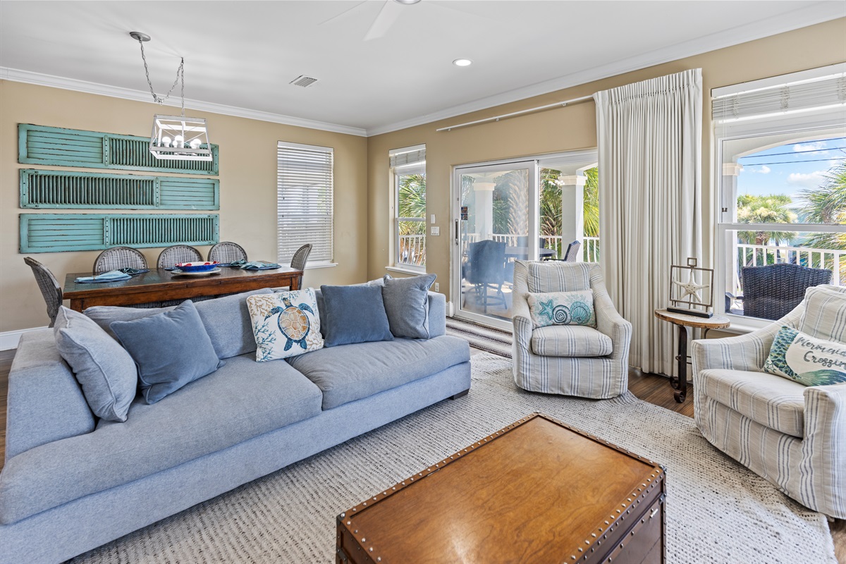 Gulf Views from Living Room (2nd Floor)