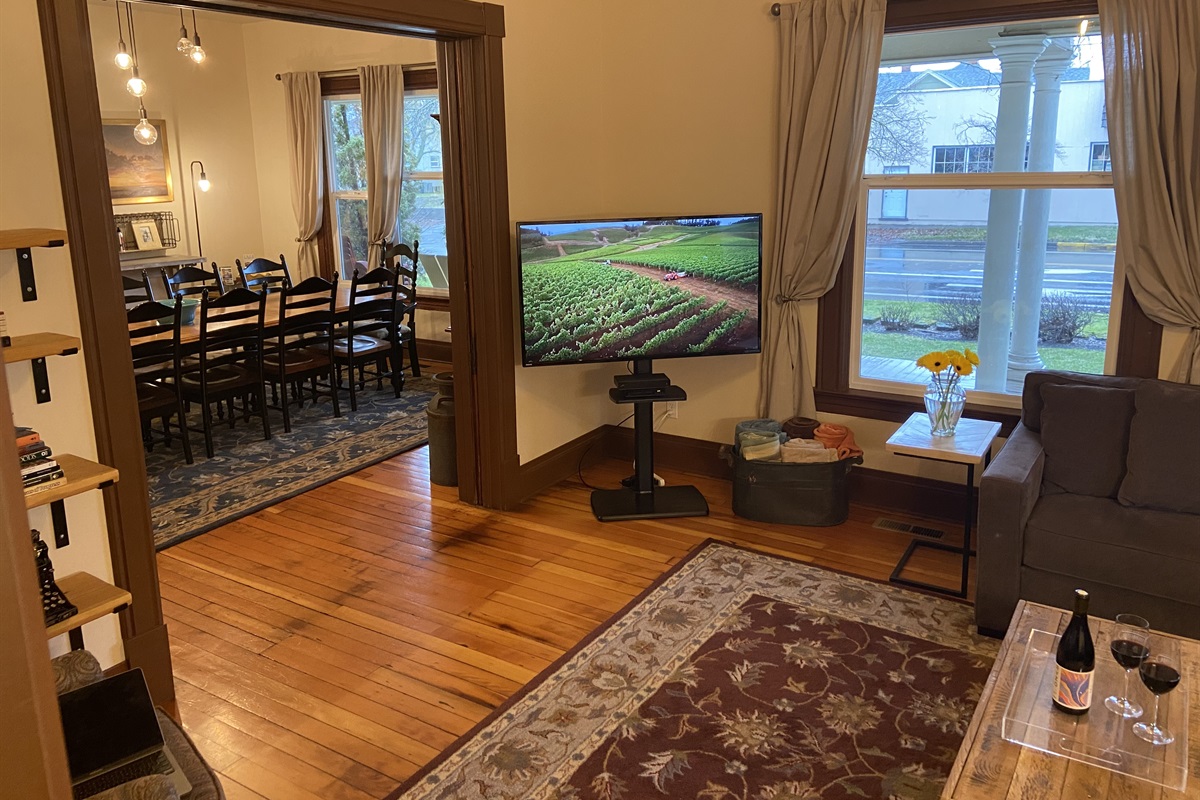 Large flat screen in Living Room.