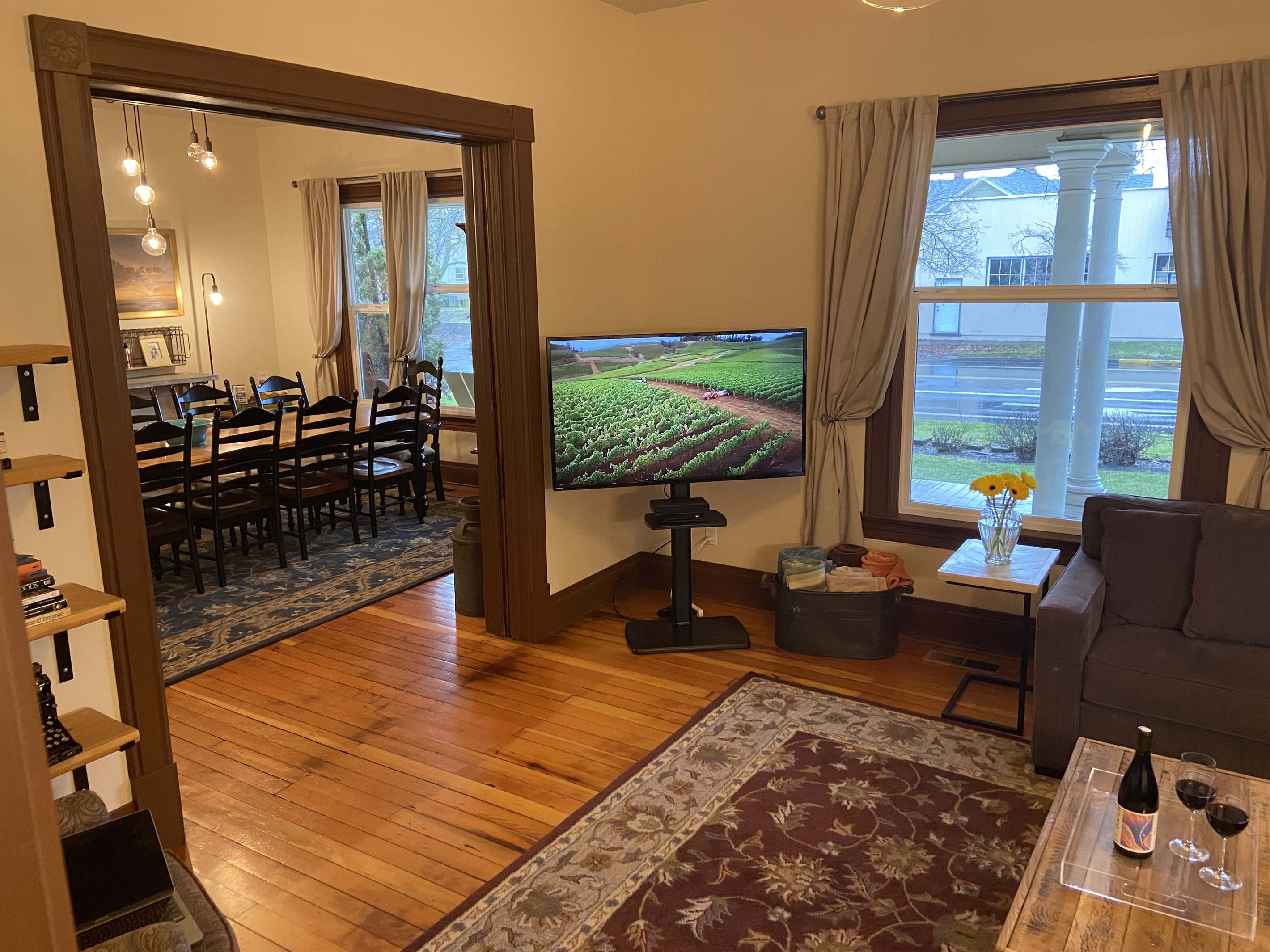 Large flat screen in Living Room.