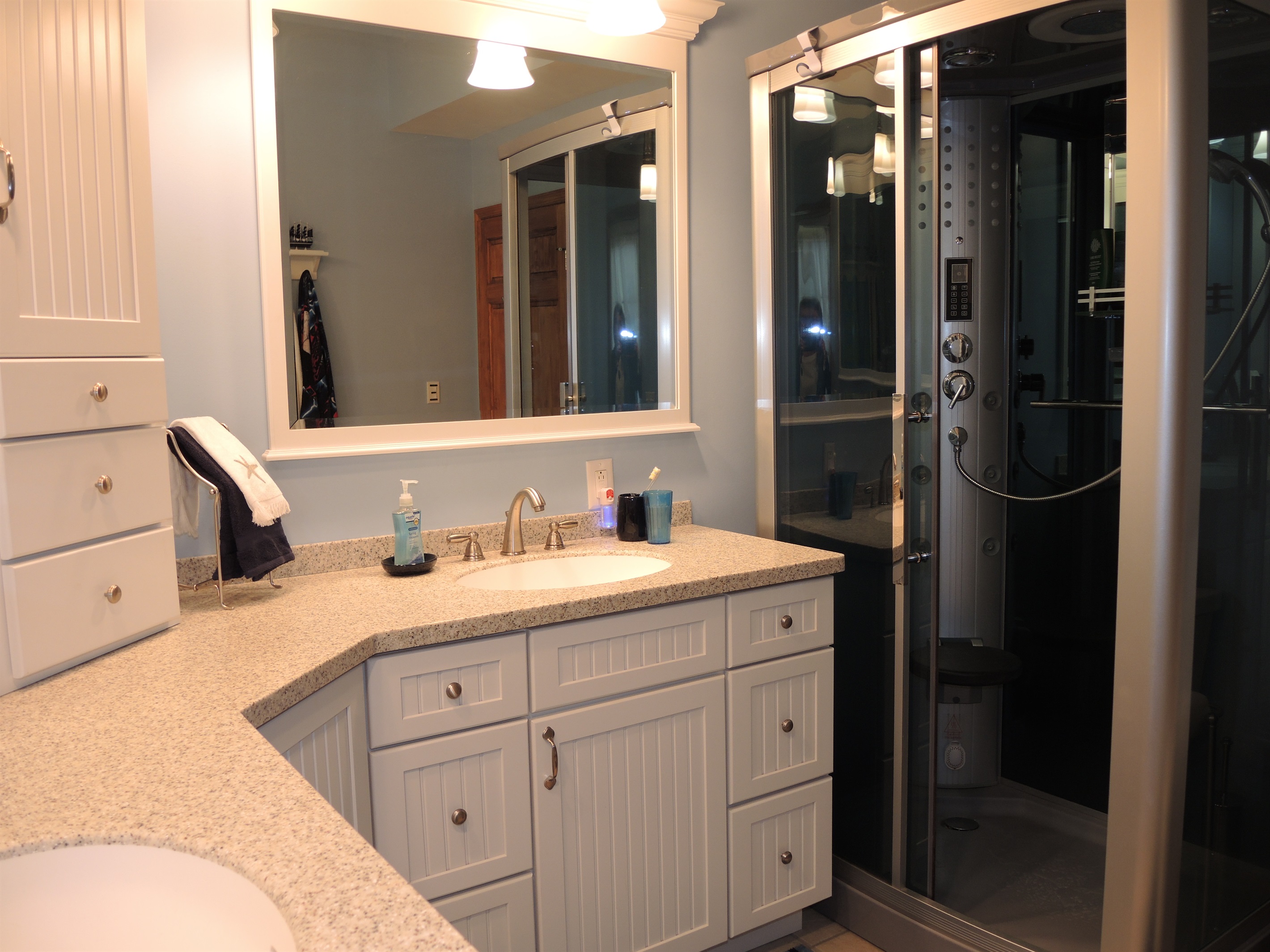 Master bath with steam shower