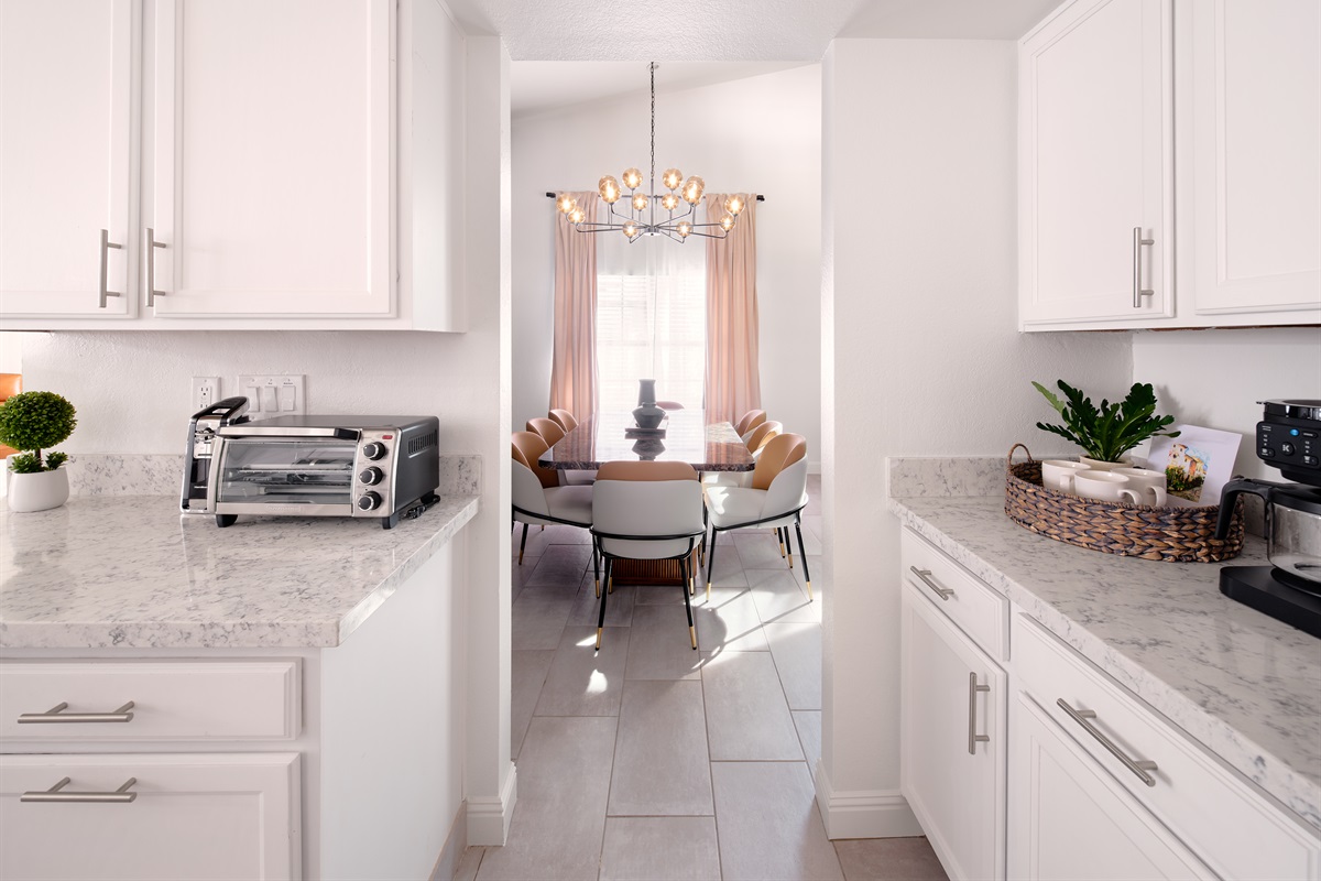 Kitchen Opens to 2 Dining Rooms