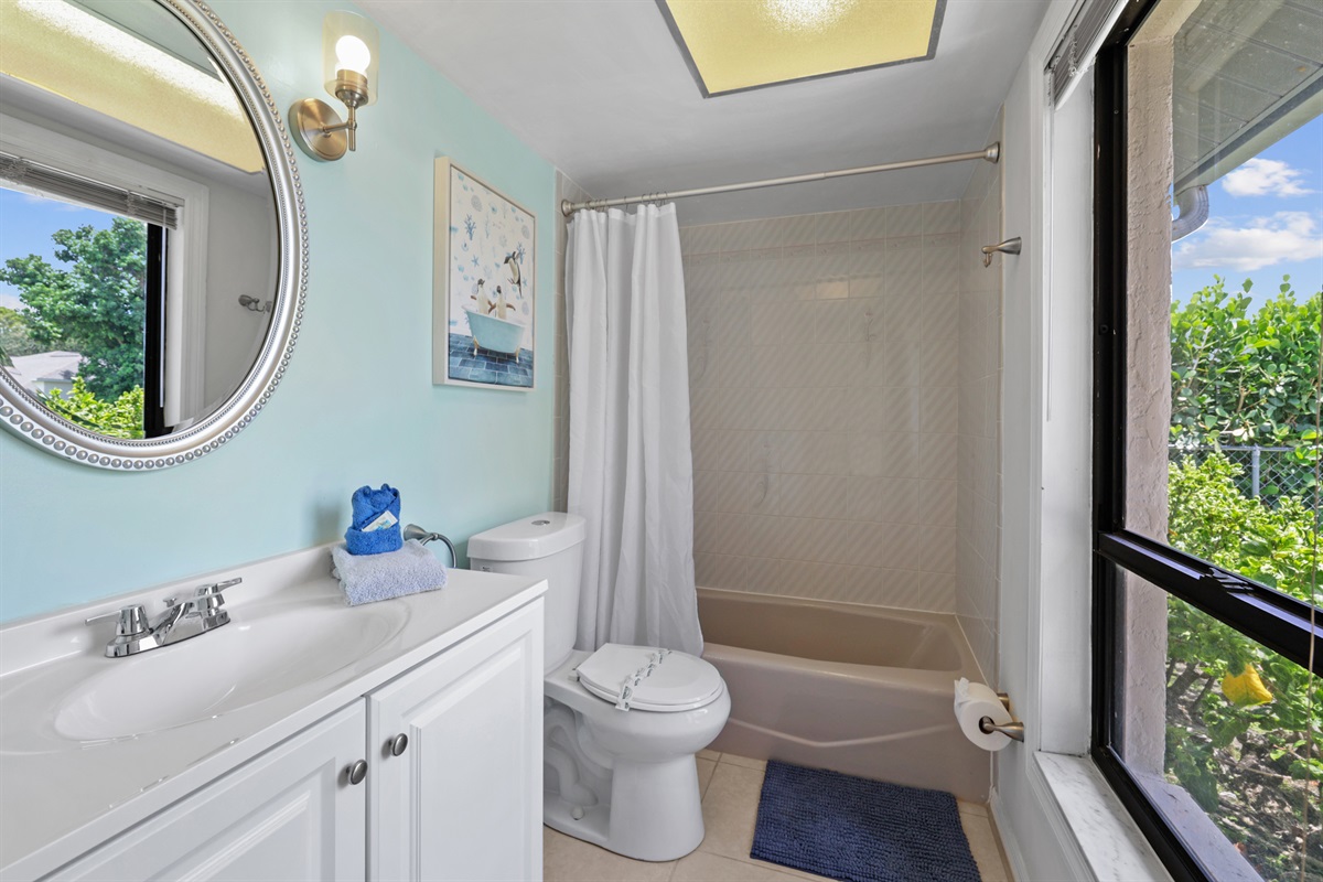 Relax in this charming bathroom