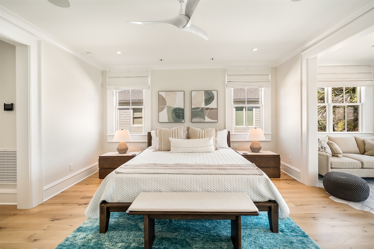 Primary King Suite on Main Floor | Beach Shelter | 3708 Palm Blvd | Isle of Palms, SC | IOP Escapes