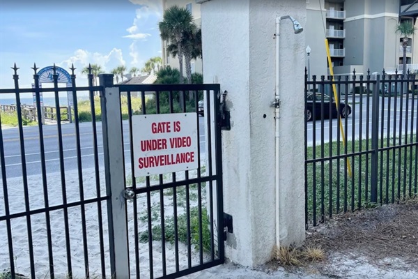 Beach entrance exclusively for Edgewater guests