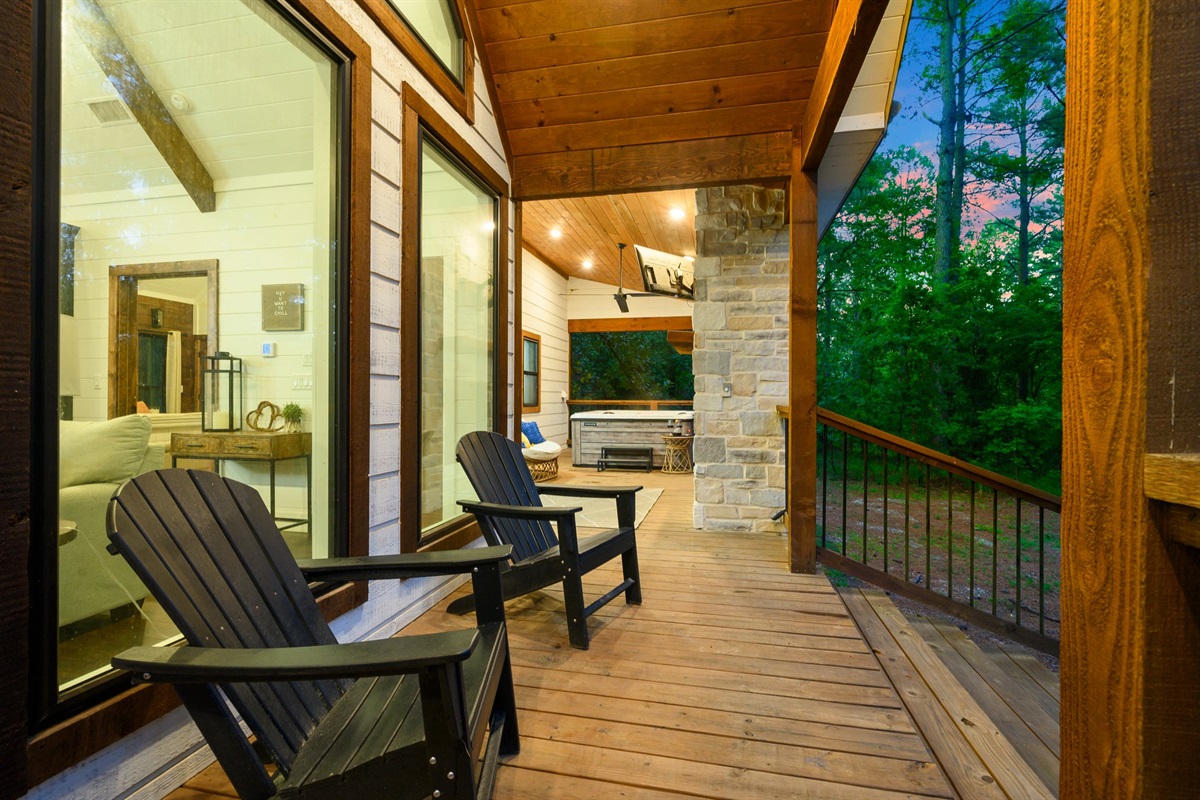 Porch Retreat: Sip coffee while soaking in tranquil forest views from this inviting porch!