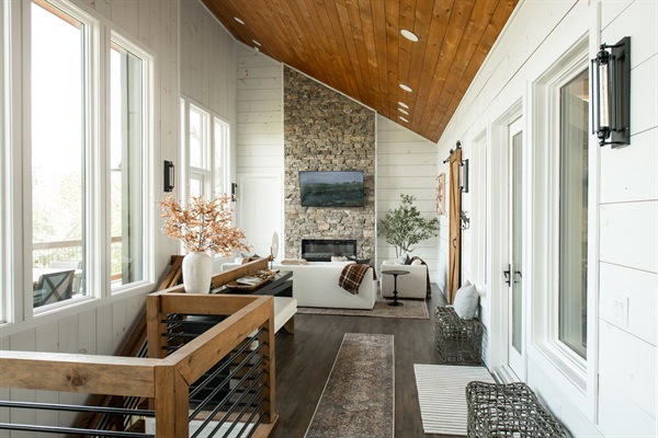 Entry + Living | Light-filled open floor plan designed around the view