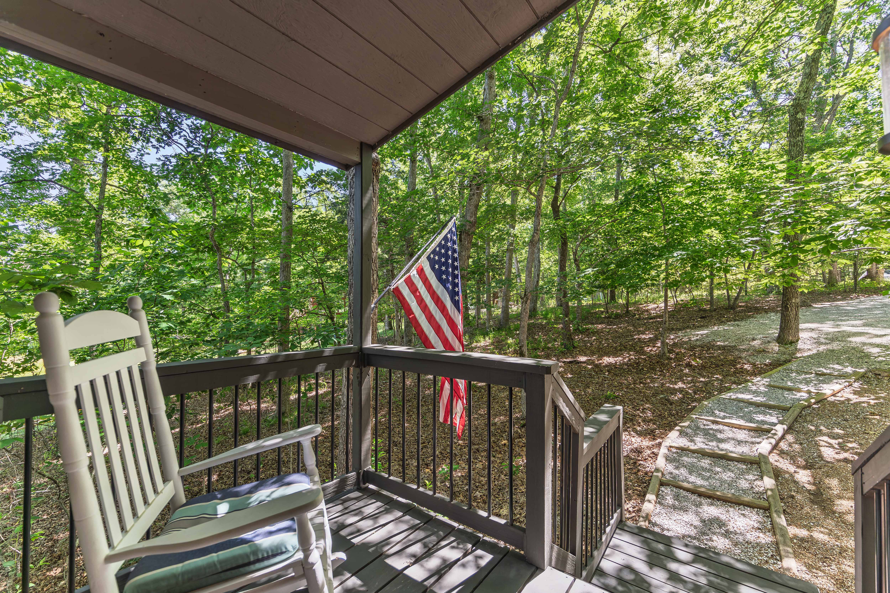 Enjoy coffee in the morning on the front deck