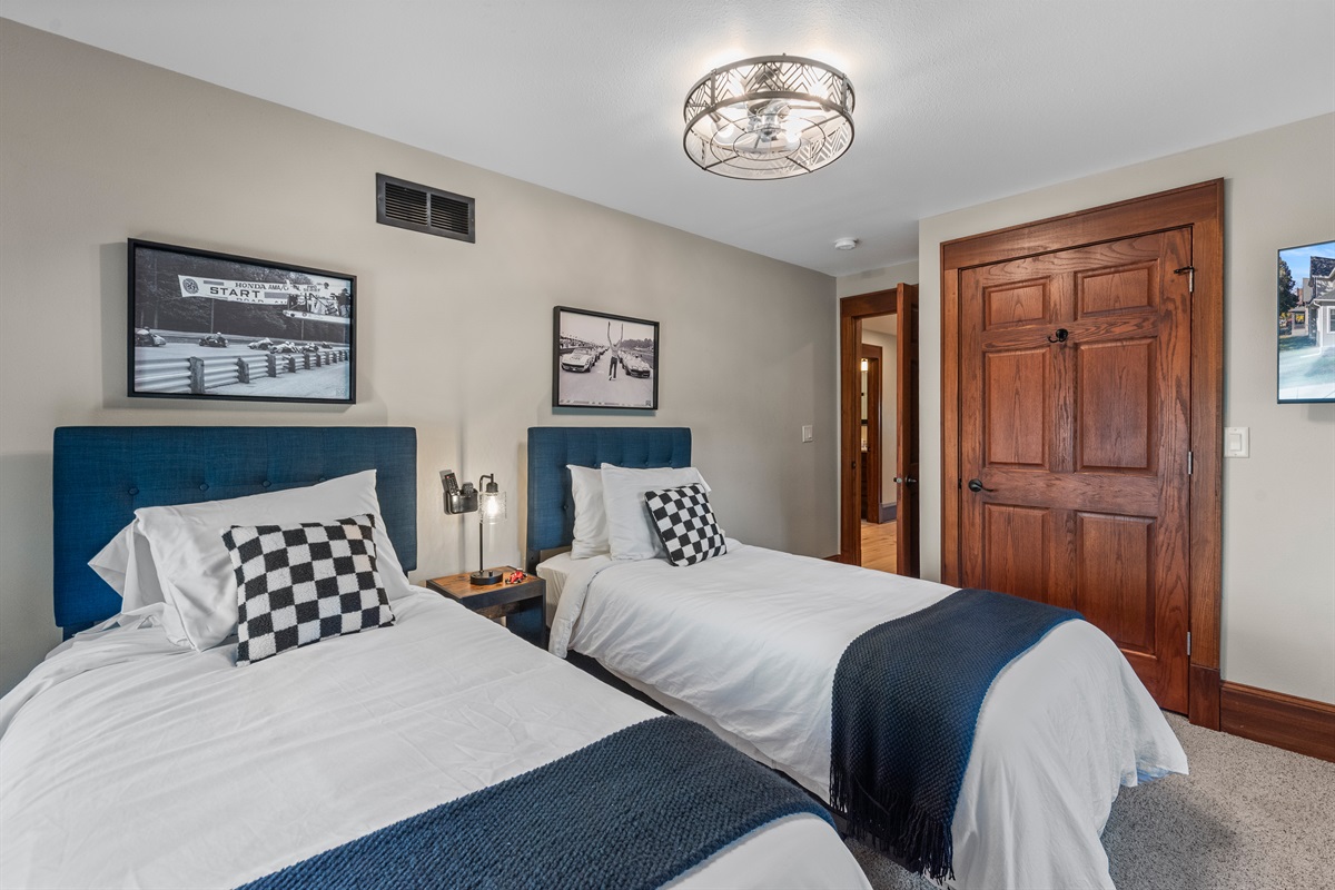 Race room sure to thrill even the youngest fans.