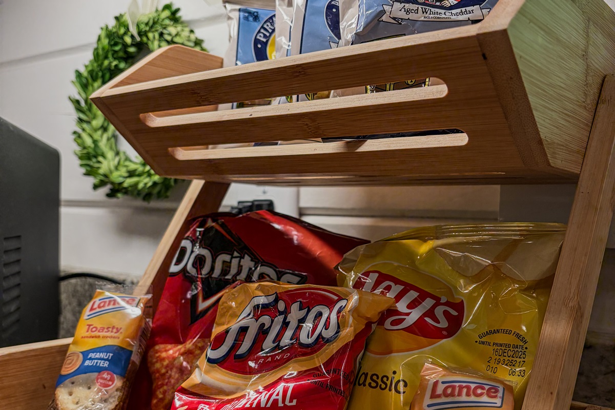 Check out our snacks for your movie time! Snacks may vary.