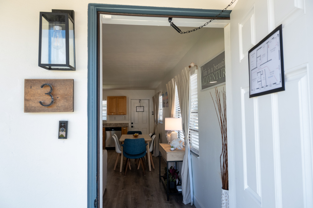 2BR – Private entrance to Unit 3 at Coral House