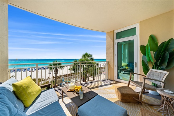 Relax on the new Polywood sofa in this fabulous outdoor living space!