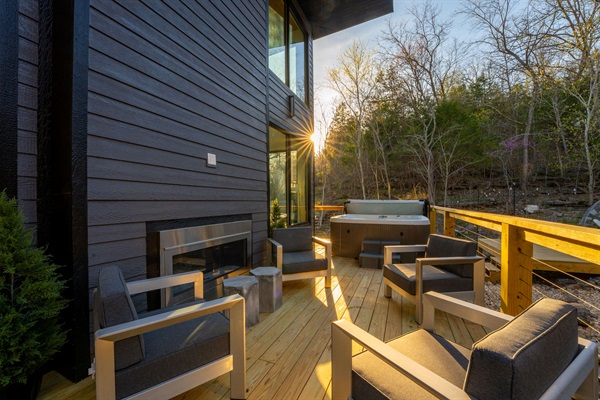 Unwind on the deck with nothing but trees, sky, and fresh air