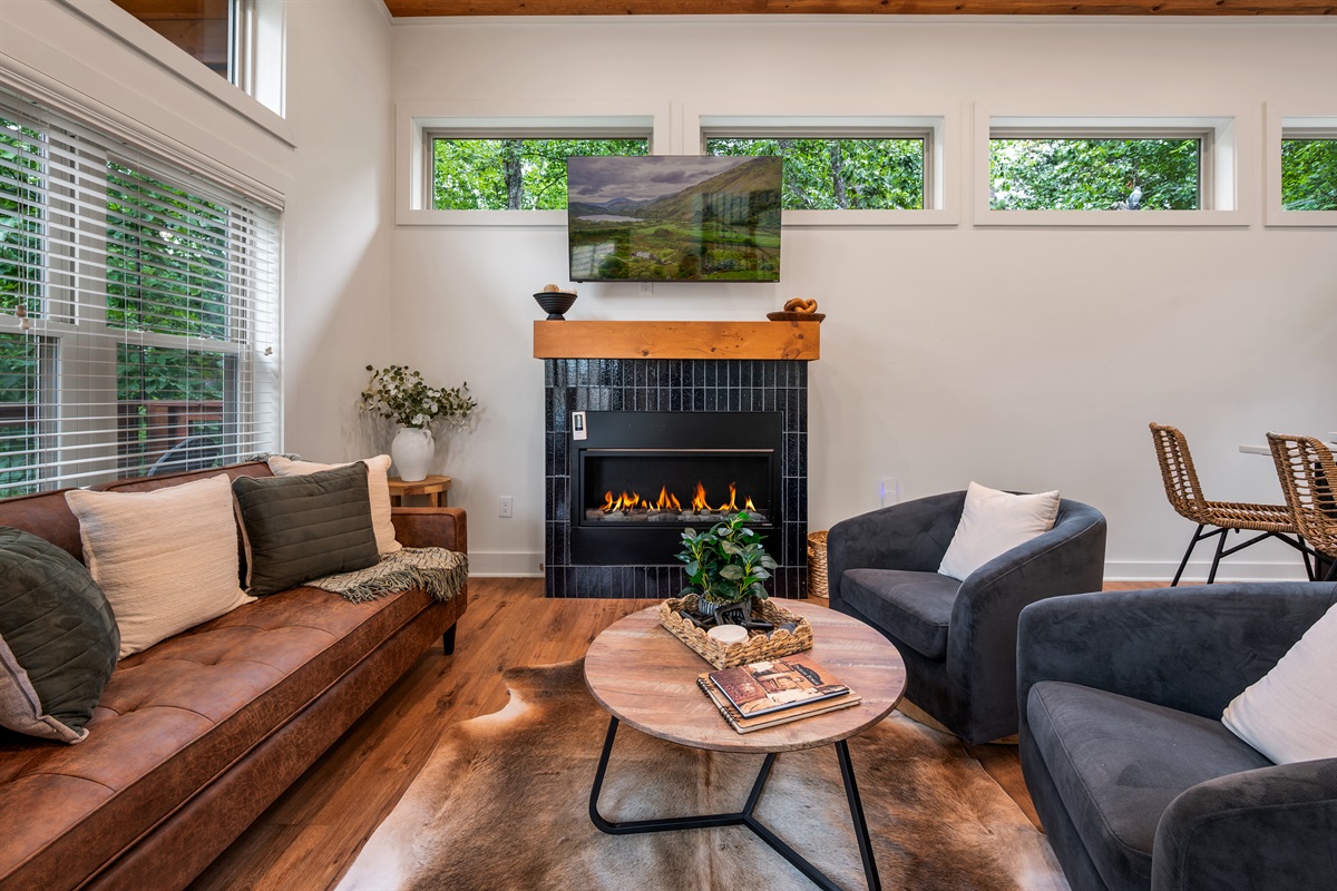 Chill and relax after your adventure in the living room.