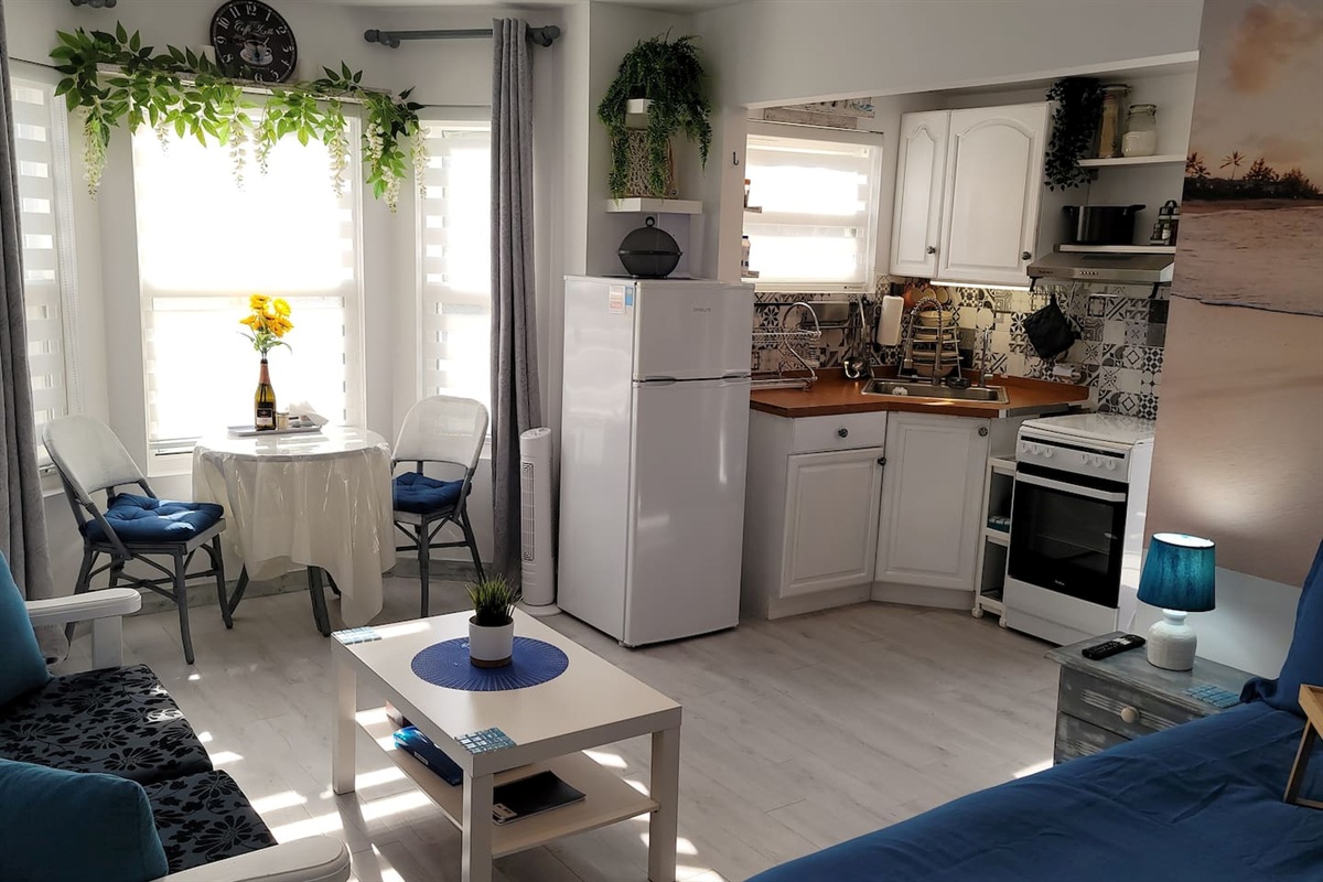 Dining and seating area plus full kitchen