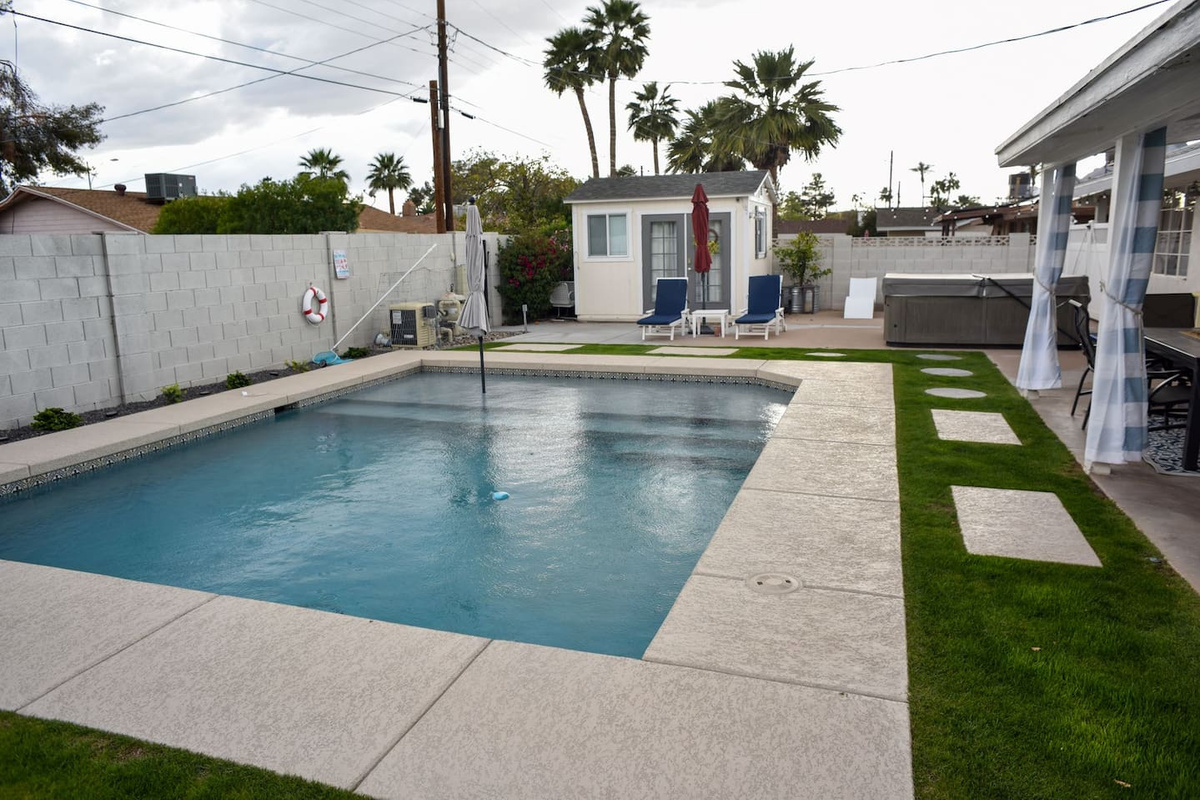 Pool, Spa, Green Grass, Fruit Tree, and She Shed! This is what dreams are made of.