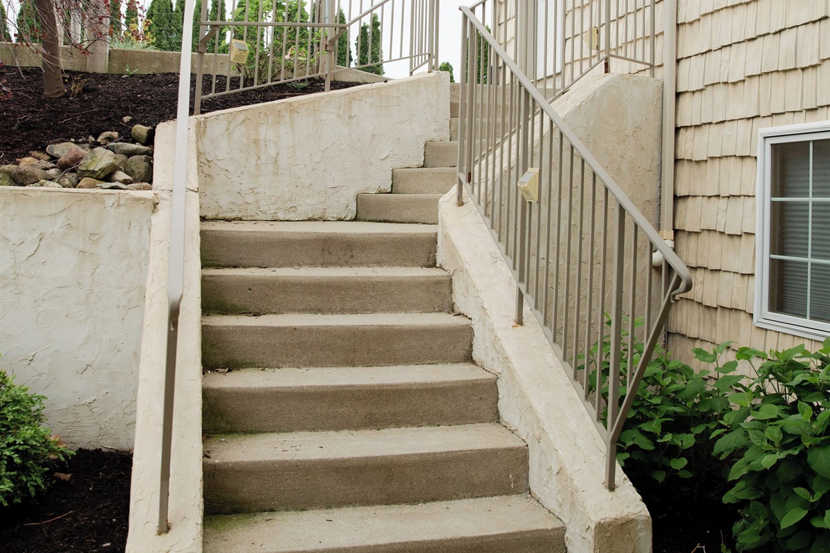 Front Steps from Parking Area