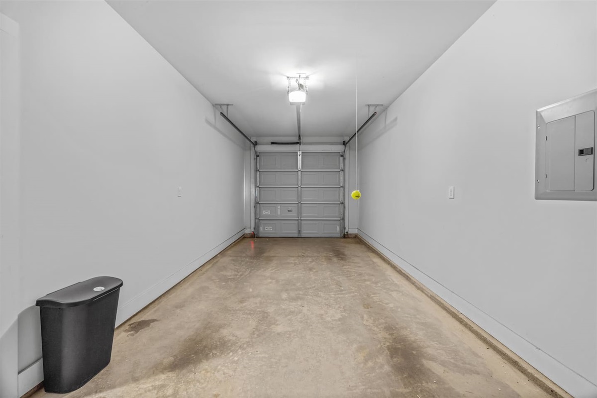 Spacious One-Car Garage – Convenient and secure parking with plenty of room for your vehicle.