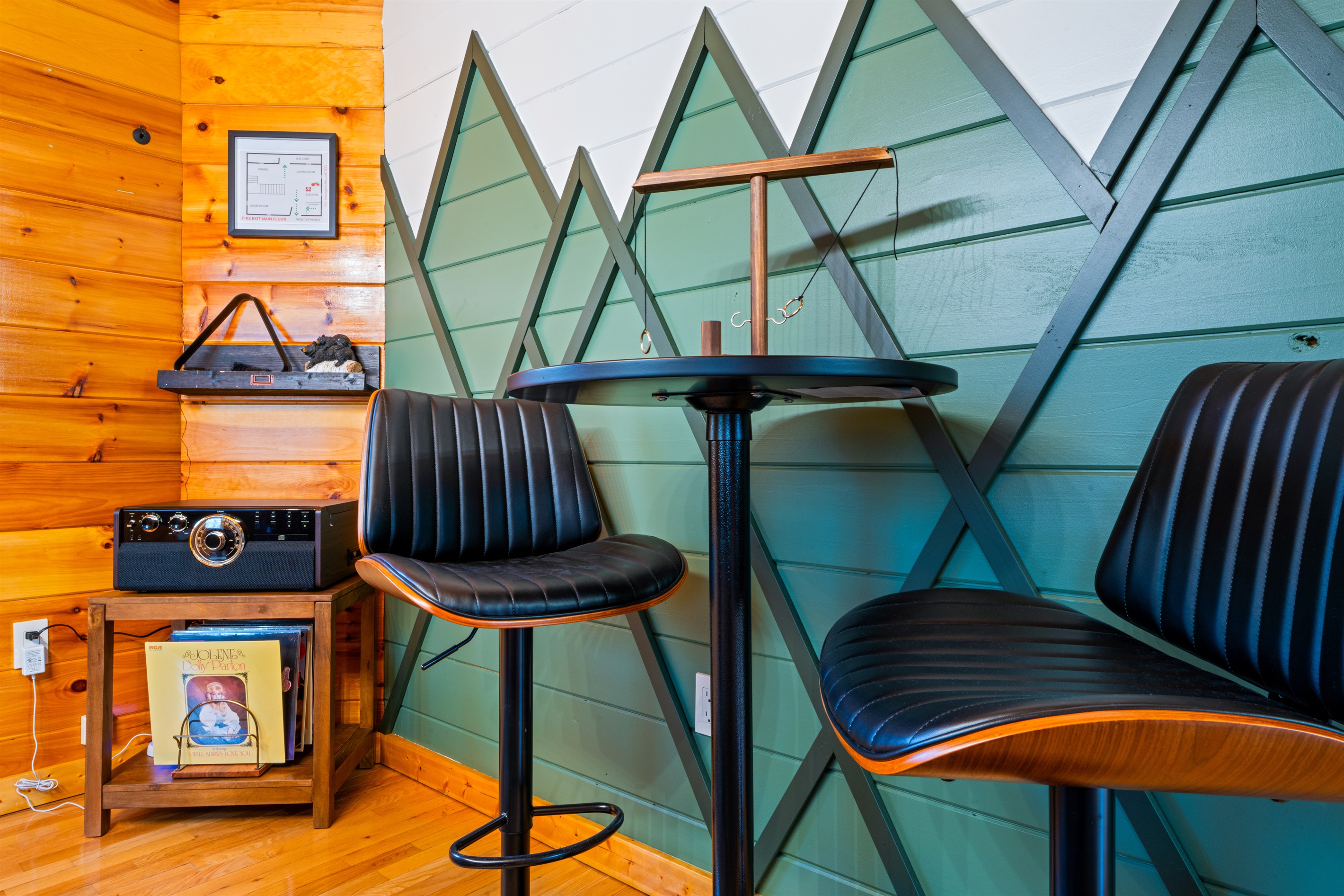 Record player and bar top 