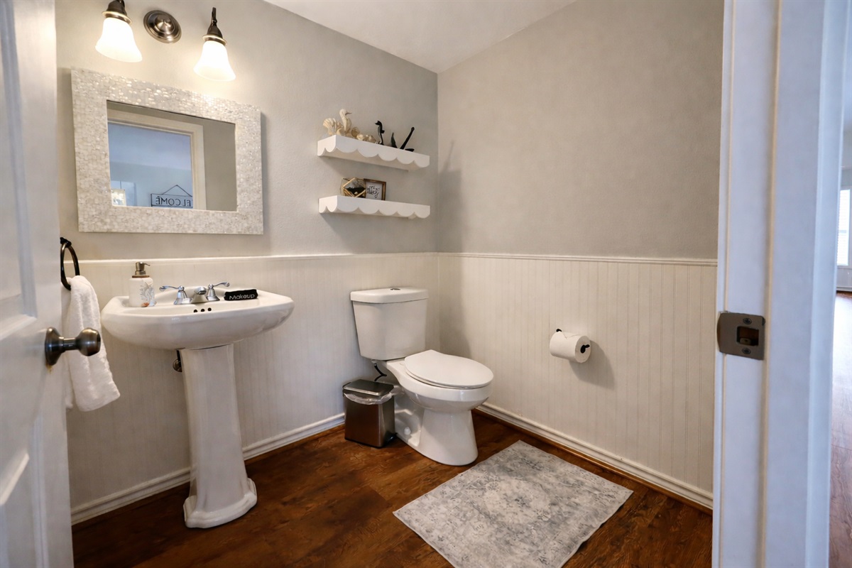 Half bath on main floor