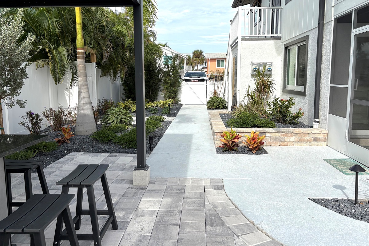 View to Driveway gate from BBQ