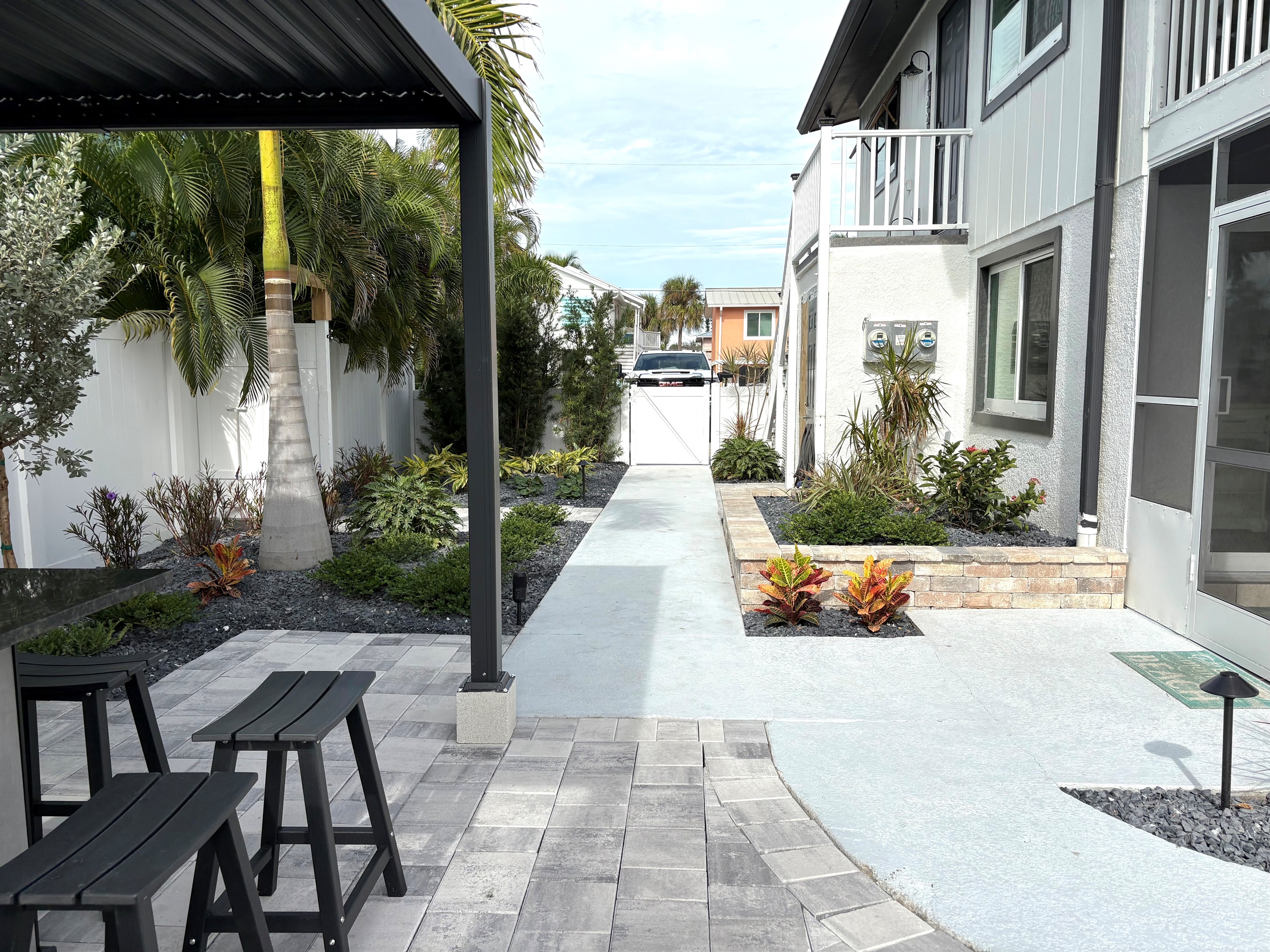 View to Driveway gate from BBQ