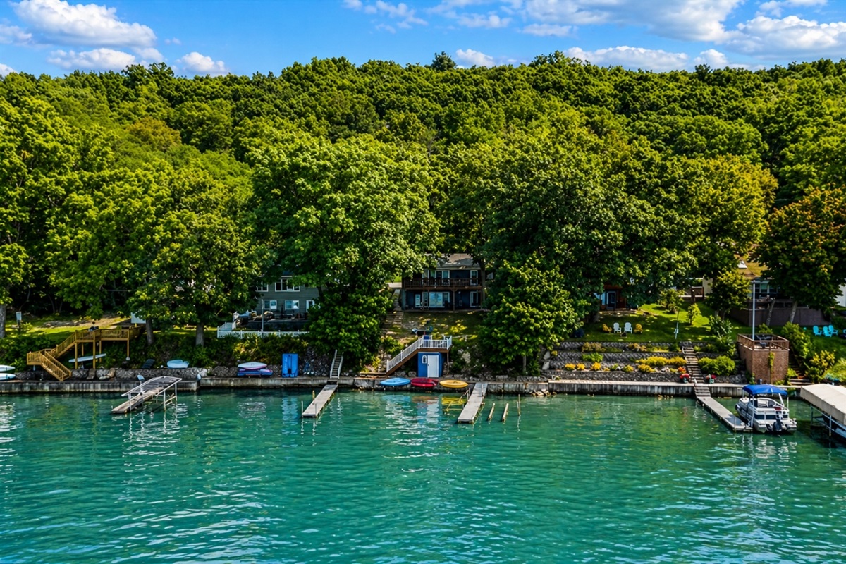 Surrounded by nature's beauty, this lakefront home offers the perfect blend of seclusion and comfort. Spend your days on the dock or exploring the crystal-clear waters of the lake .