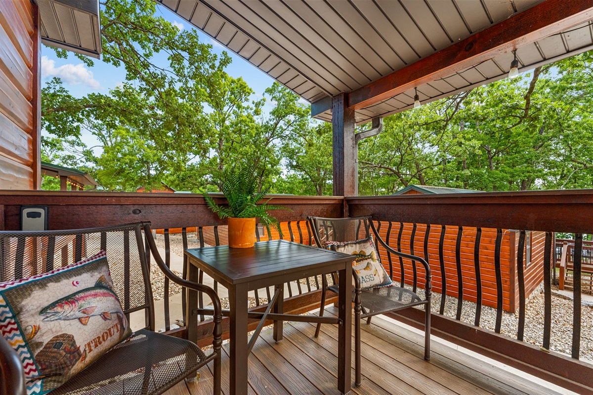 Enjoy your coffee out on the deck