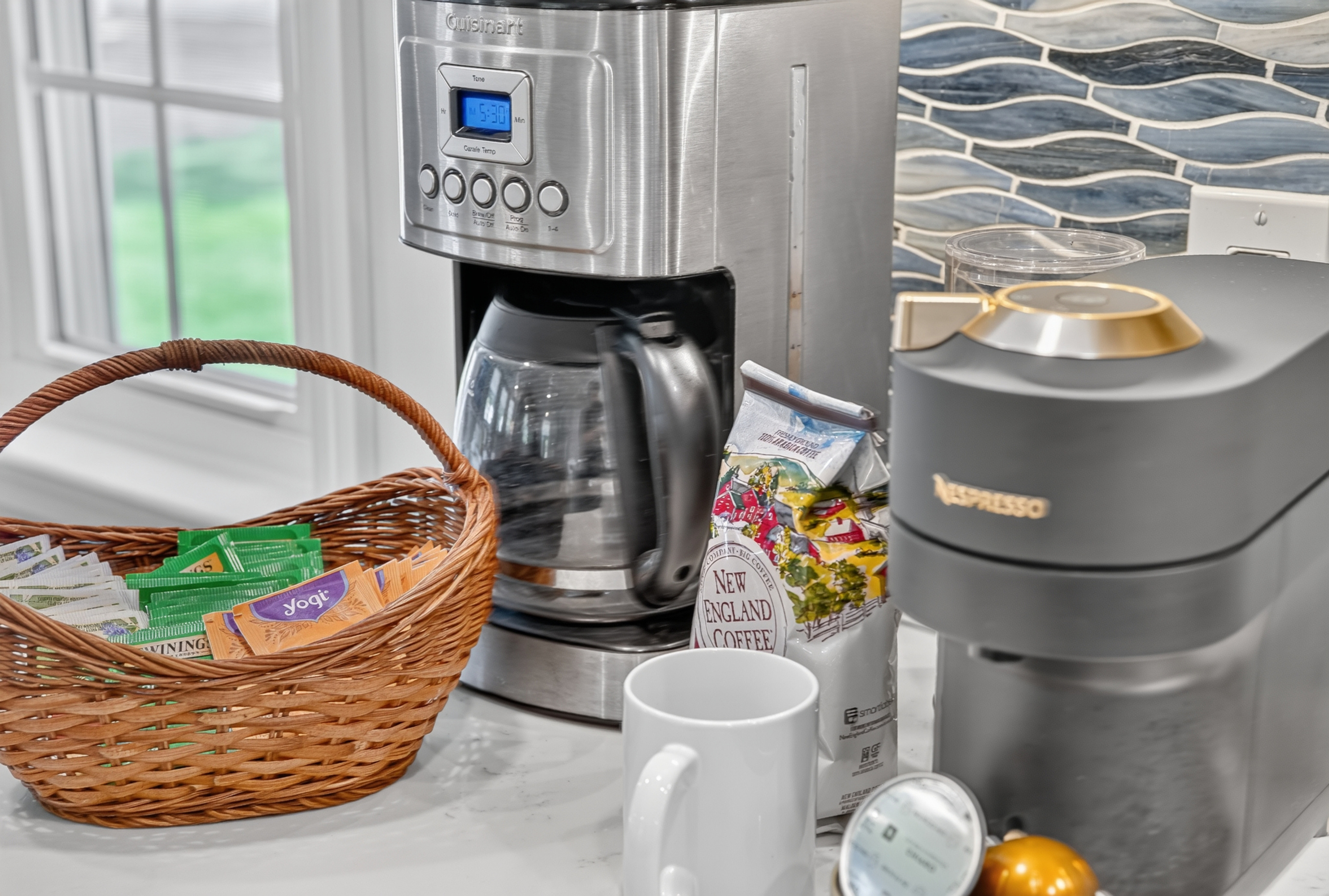 Complimentary coffee station stocked for the perfect start to your day.