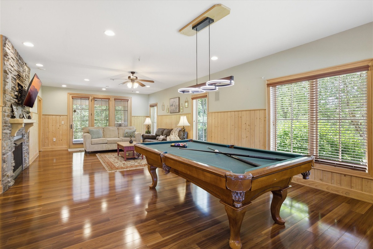 Take a break and shoot a few rounds on your own pool table, making it easy to relax, have fun, and keep the good times going without leaving the unit.