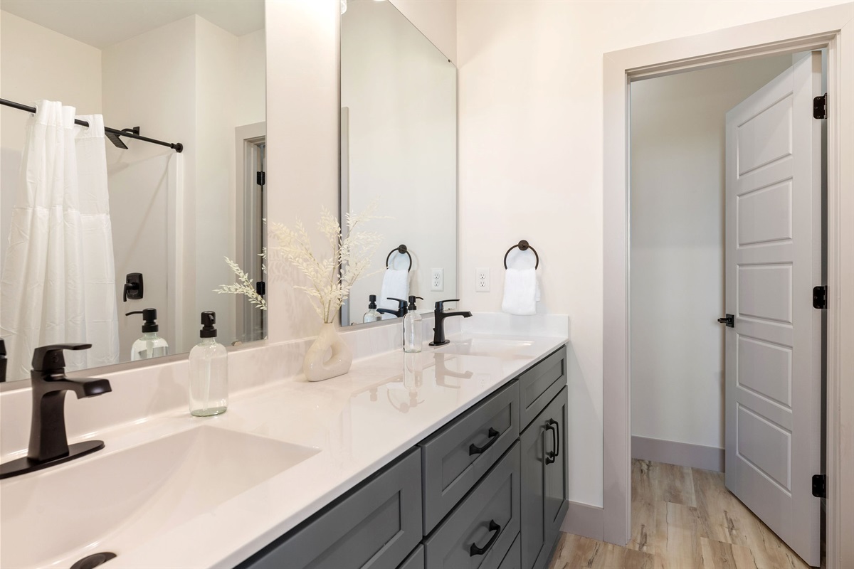 Lower level ensuite bathroom #5 w/ shower