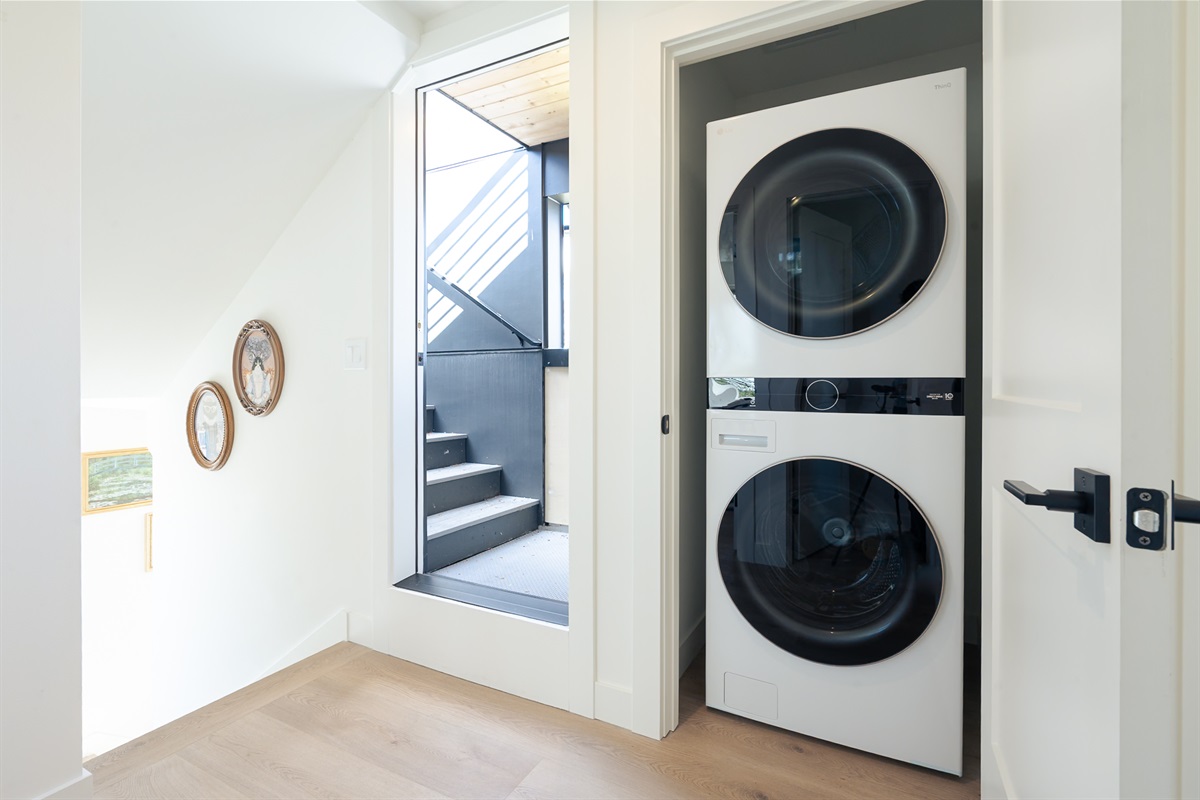 In-unit washer dryer for your traveling needs