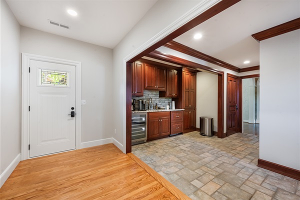 Entry way with coffee bar 