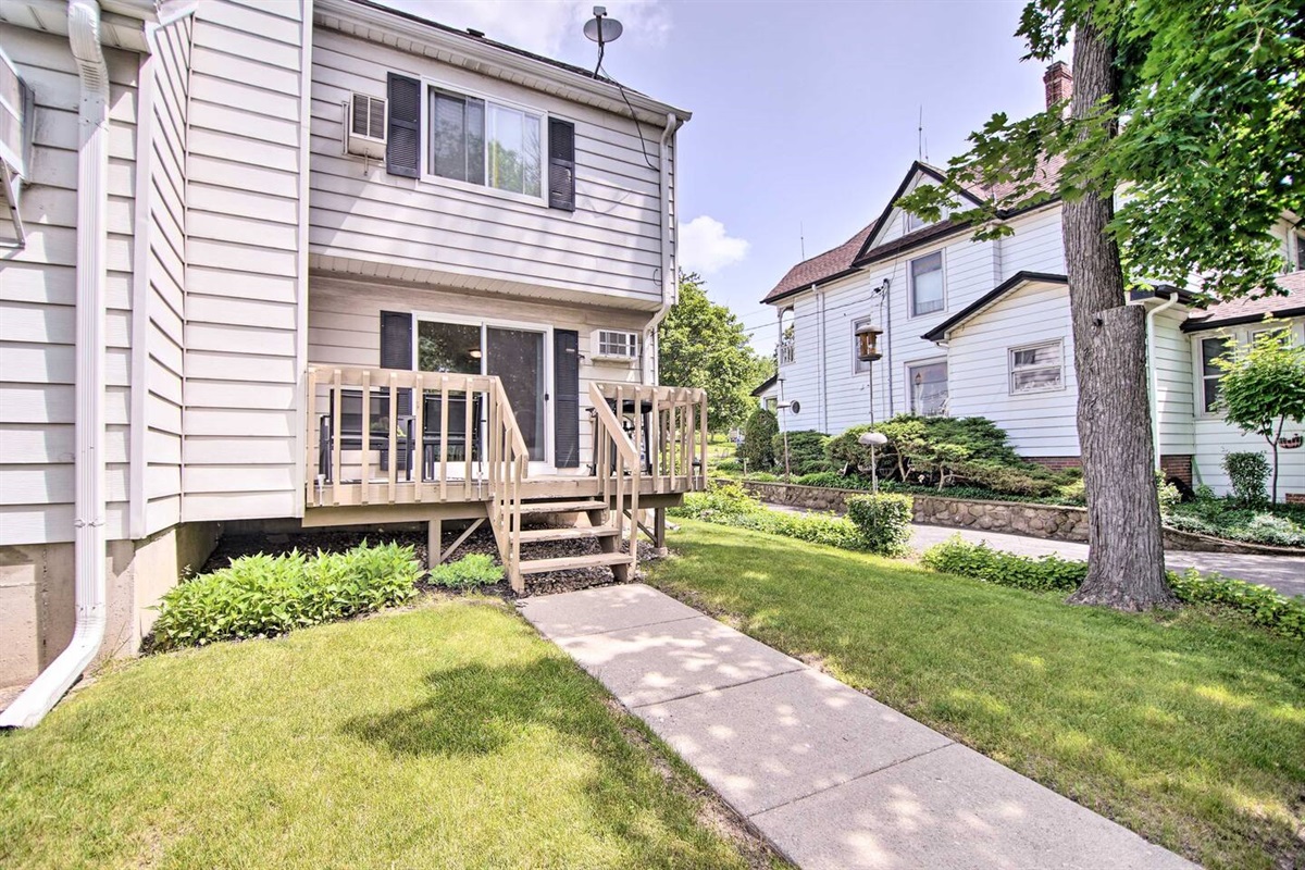 2Bd Unit:  Enjoy the private back deck and yard with your loved ones.