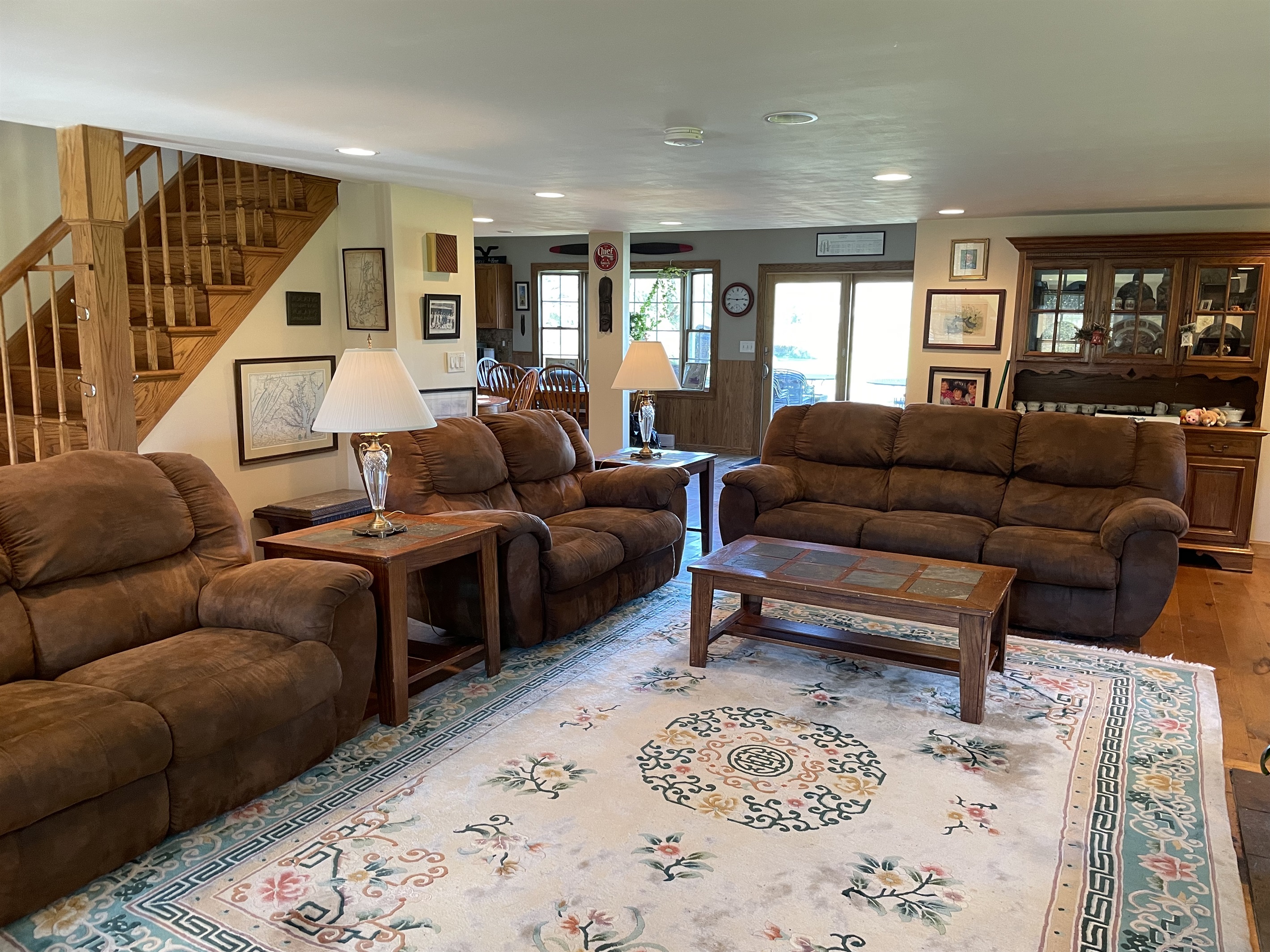 Living room and stairway