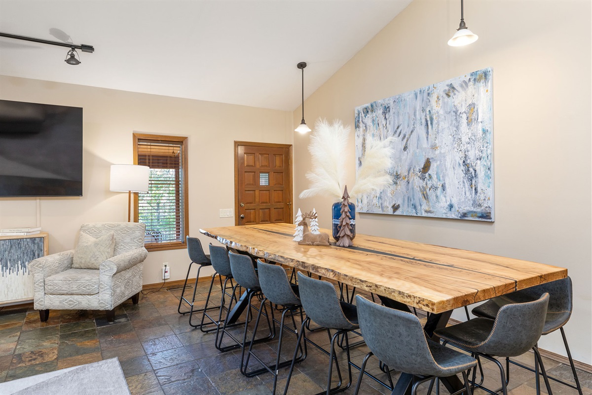 Custom made table to seat the whole family!