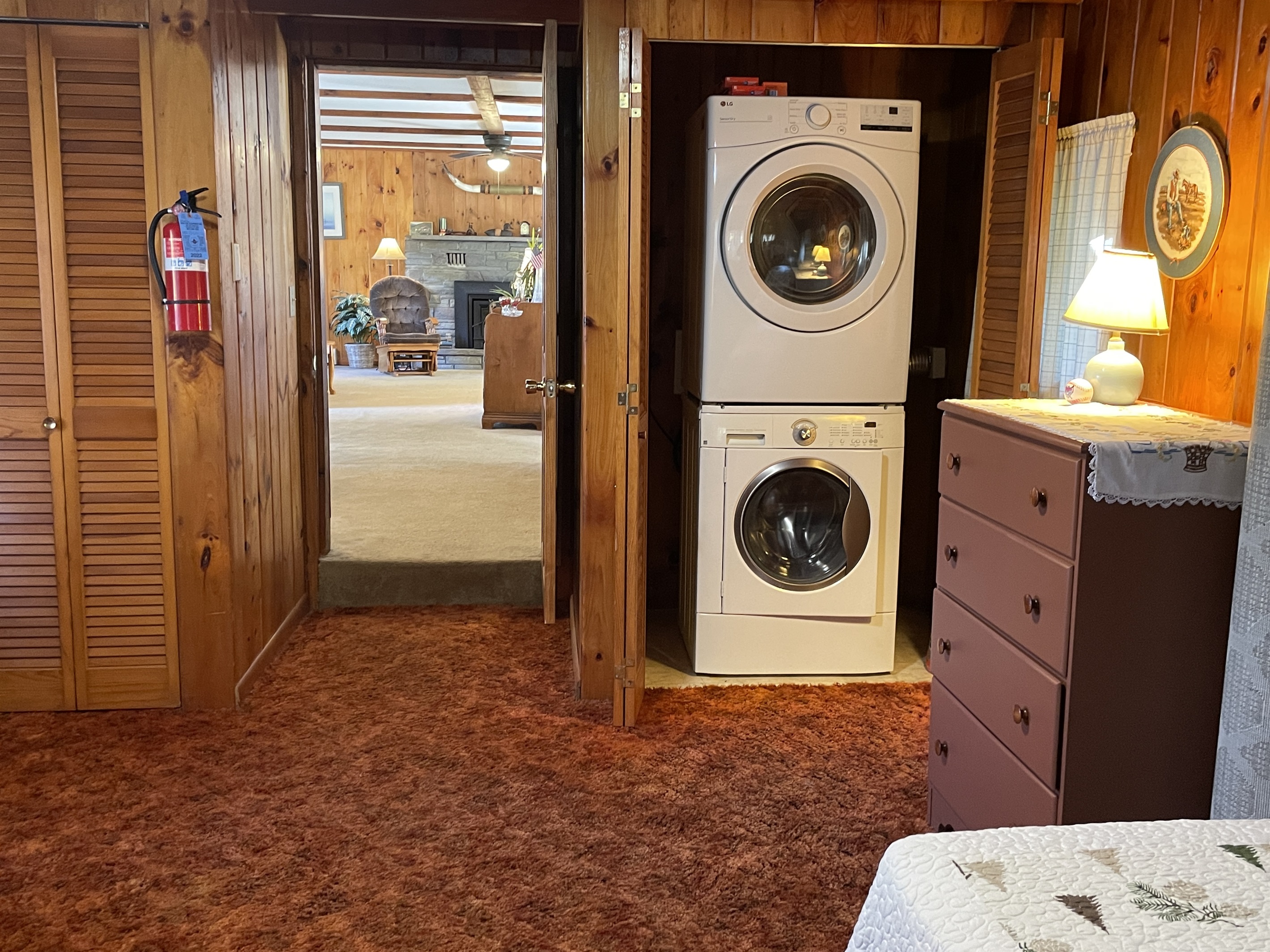 Bunk room with laundry