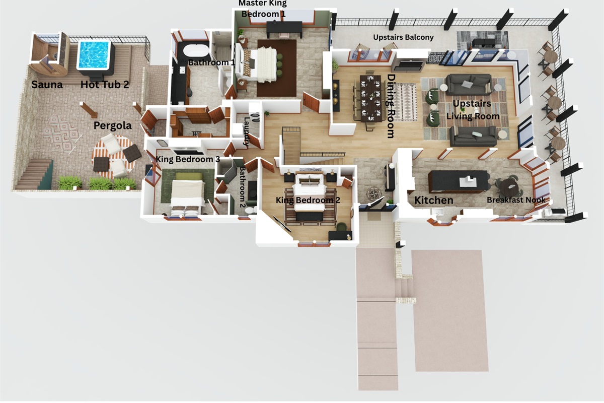Upstairs Floor Plan:
Explore the upstairs layout and room configuration.
