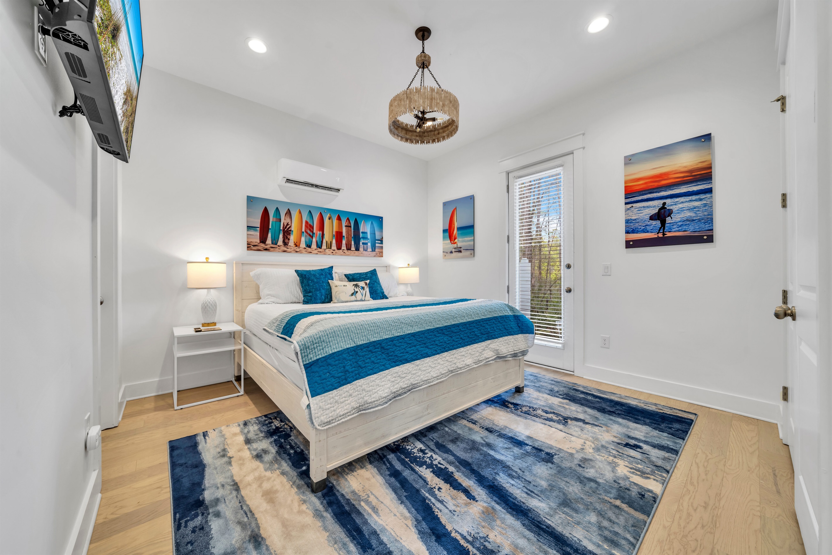 King bed on first floor