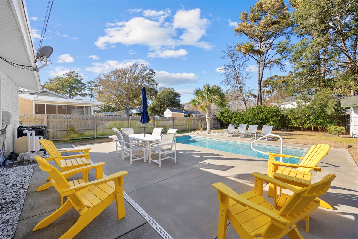 Seating to Lounge by the Private Pool