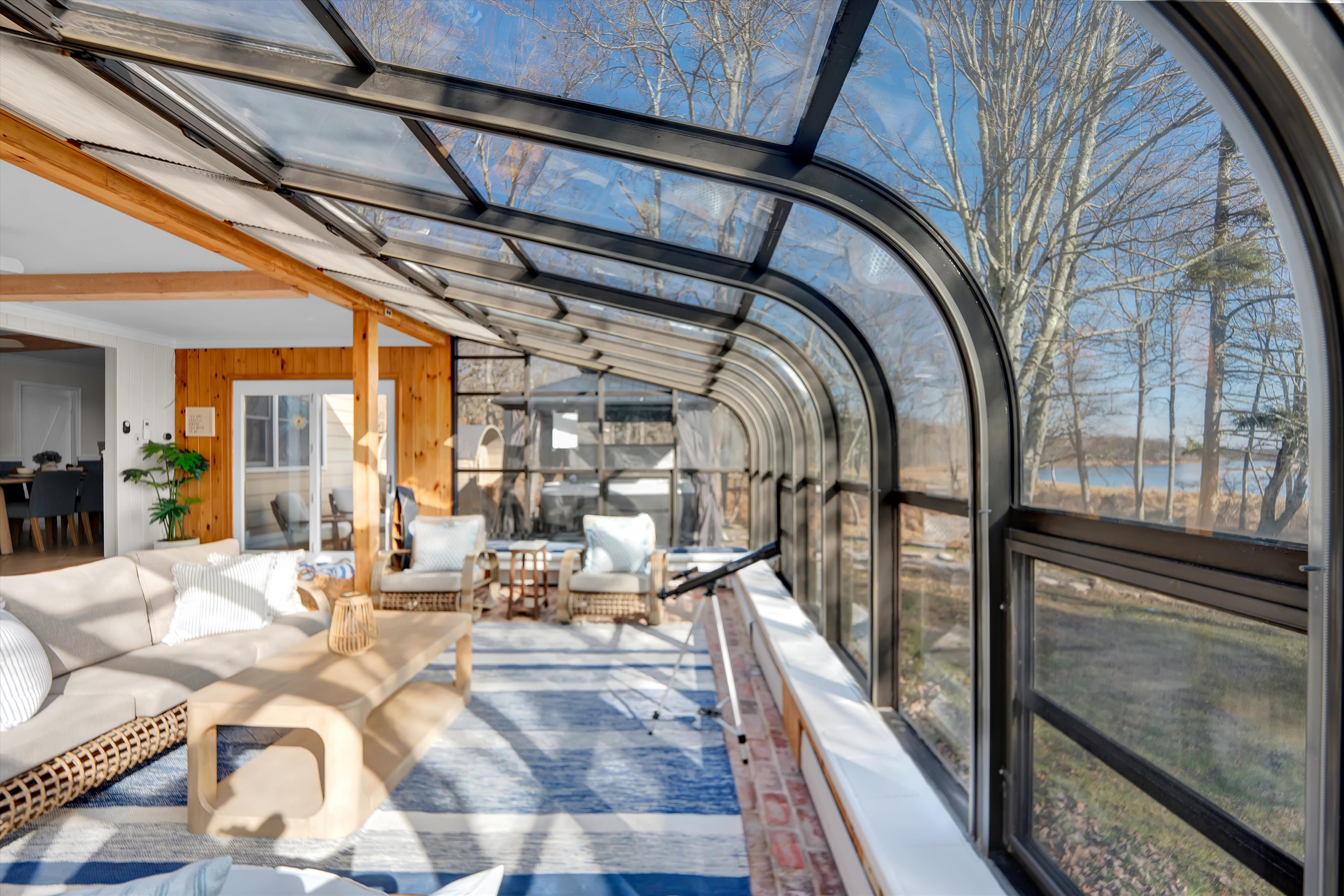 17 - A peaceful winter coffee nook surrounded by nature.