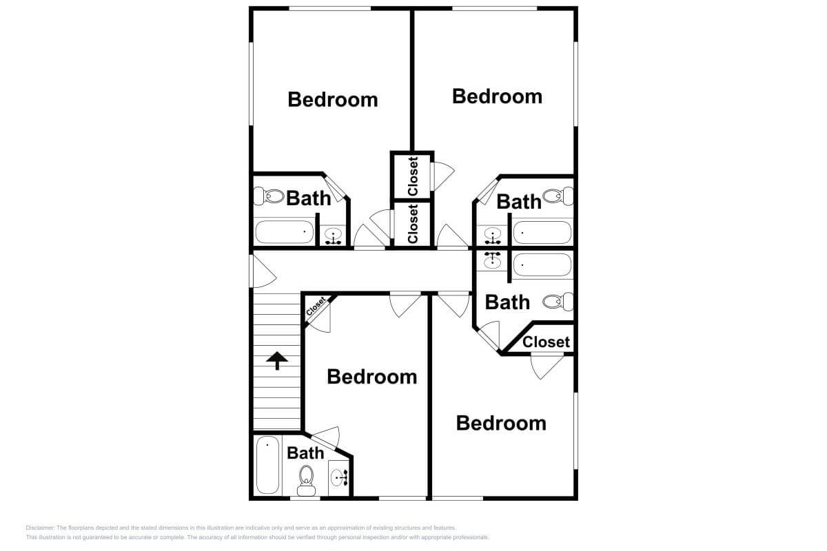 Upstairs floor plan