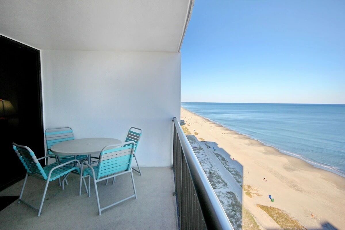 Private oceanfront balcony